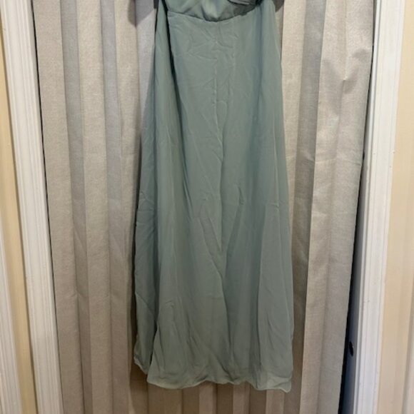 Bridesmaid Birdy Grey Chiffon Sage Spence Dress - Size M - Picture 5 of 6